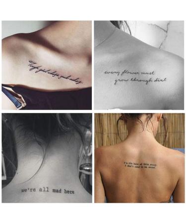 Everjoy Realistic Tiny Temporary Tattoos - 400+ Patterns, 60 Pcs Inspirational Quotes, Words, Artworks - For Women, Men, and Adults - Buy Online on GoSupps.com