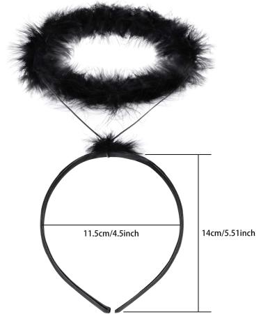 2 Pack Black Angel Halo Headbands - Feather Halo Headband for Halloween & Christmas Costume - Party Accessory - Buy Online on GoSupps.com