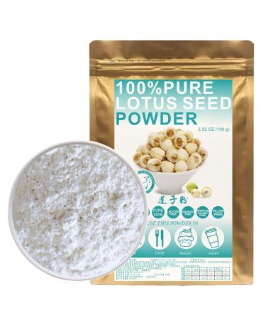 100% Natural Pure Lotus Seed Powder 100g/3.52oz poudre de lotus pour la cuisson et les boissons | sans conservateur lyophilis sans sucre ajout