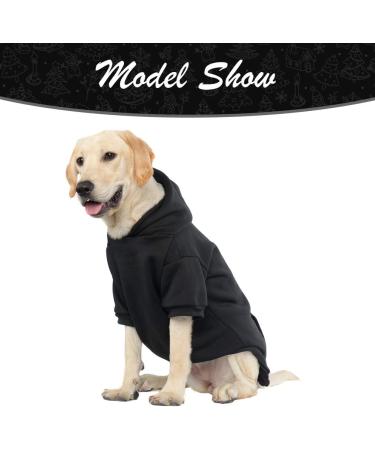 KOOLTAIL Basic Dog Hoodie - Warm and Soft Winter Coat for Dogs with Leash Hole and Pocket - Black (XS-XXL) - Buy Online on GoSupps.com