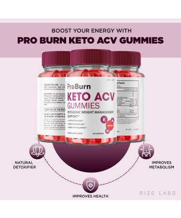 Pro Burn Keto Gummies with ACV - Weight Loss & Energy Booster (180 Gummies) - Buy Online on GoSupps.com