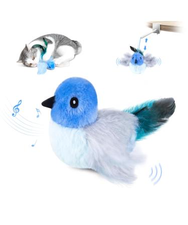 Migipaw's cat toys electrical interactive cat toys real wings and chirping like a bird plush toys with catnip rechargeable (blue) - Buy Online on GoSupps.com