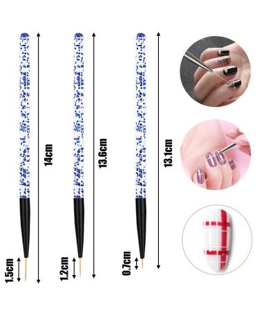 NALCY 12-Piece Nail Art Liner Brush Set | Professional Acrylic Detail Brushes for Nail Design | Perfect for Intricate Nail Art and Puncture Techniques - Buy Online on GoSupps.com