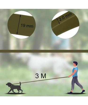 Wolfone 3m Army Green Dog Leash - Waterproof Durable Training Line for Recall Swimming Camping & Beach Activities - Buy Online on GoSupps.com