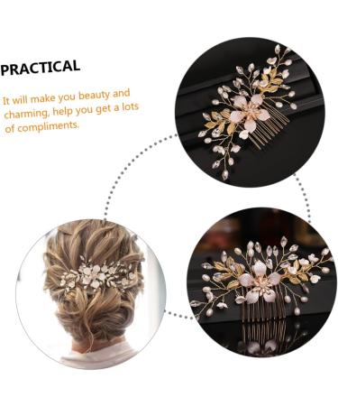 Beaupretty the pearl hair comb Bridal Flower Hair Comb Wedding Headpiece Wedding Flower Hair Comb bridal leaf flower hair crystal headpiece bride the flowers Metal flower Flowers - Buy Online on GoSupps.com