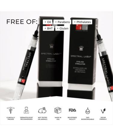 Spectral.LASH Eyelash Growth Serum by DS Laboratories - Promotes Longer Thicker Eyelashes - Paraben and Cruelty Free - Buy Online on GoSupps.com