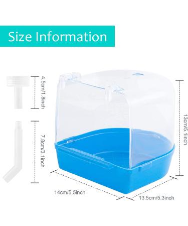 Geegoods Bird Bath Box for Small Birds | Parakeet, Canary, Budgies, Parrots | Caged Bird Bathing Tub with Water Injector - Buy Online on GoSupps.com