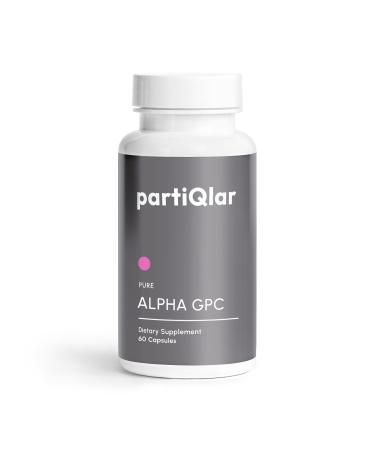 partiQlar Alpha GPC Supplement Bio-Available Pure Form of Choline - Easily Absorbed by The Body - 300mg 60 Capsules - Made in The USA