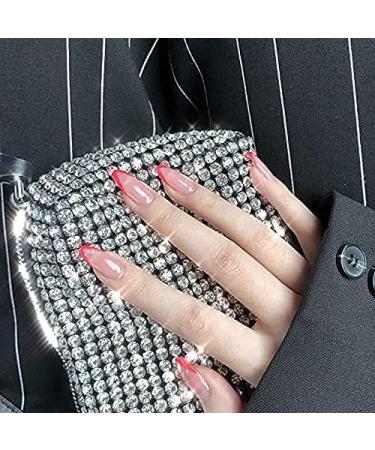 French Style Beveled Short Coffin Nails Red Ballerina Press on Nails - Buy Online on GoSupps.com