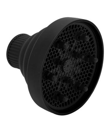 Premium Diffuser Hair Dryer for Curly Hair - Universal Collapsible Silicone Attachment | Portable & Foldable | Hair Hunger (Black) - Buy Online on GoSupps.com