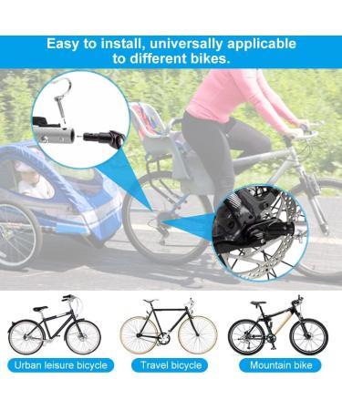 Buy DikeBAO 2-Piece Universal Bike Trailer Coupling for Kids & Dogs | Safe & Versatile Bicycle Trailer Support with Safety Pens & Key - Buy Online on GoSupps.com