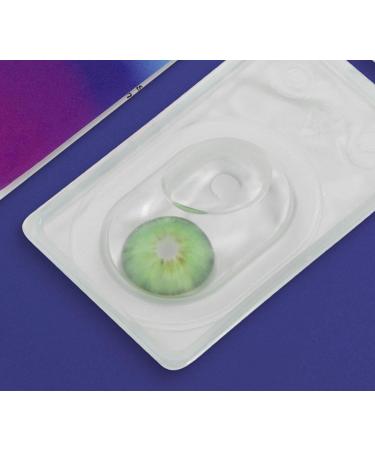 Colored Monthly Contact Lenses - Cagliari Green - Soft Hydrogel 0.0 Dioptria Includes Lens Container - 2 Pieces - Buy Online on GoSupps.com