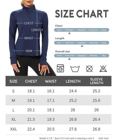 Hiverlay Women's Thermal Quarter Zip Pullover - Navy, Large - Buy Online on GoSupps.com