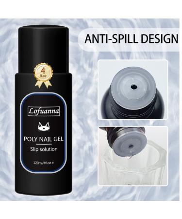 Lofuanna Nail Extension Gel Solution 120ml - Poly Gel Slip Solution for Easy DIY Nail Art - Buy Online on GoSupps.com