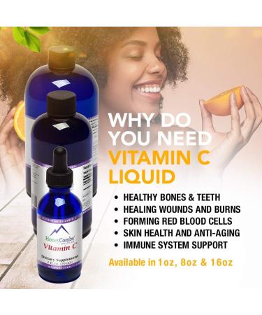 Alcohol-Free Vitamin C Drops - Liquid Supplement for Skin, Bones, Joint & Immune Health - Vegan & Non-GMO - 1 oz - Buy Online on GoSupps.com
