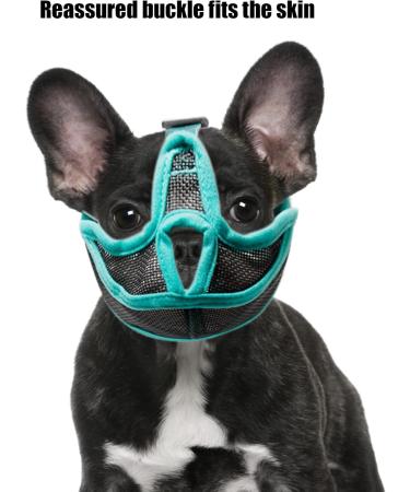 Dog Muzzle Short Snout Dog Muzzle Mesh Adjustable Breathable Anti Biting Bulldog for Anti-Biting Anti-Barking Licking(L) Large - Buy Online on GoSupps.com