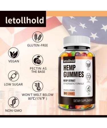 Hemp Gummies (2 Pack) - High Potency Advanced Extra Strength with Pure Natural Hemp Oil Best H mp Gummies for Adults - Low Sugar - Buy Online on GoSupps.com