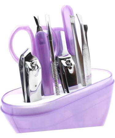 FOMIYES Nail Trimmer Nail Painting Kit Nail Manicure Kit Beauty Kit Nail Art Kit 8 in 1 Nail File Nail Clipper Kit Toe 9 in 1 Nail File Nail Clippers Set Major Beauty Tools Purple medium Purple - Buy Online on GoSupps.com