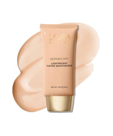 LAURA GELLER NEW YORK Quench-n-Tint Tinted Moisturizer - Sheer to Light Buildable Coverage - Natural Glow Finish - Lightweight Formula with Hyaluronic Acid 01 Porcelain/Fair 1.76 Fl Oz (Pack of 1) 00 Porcelain/Fair