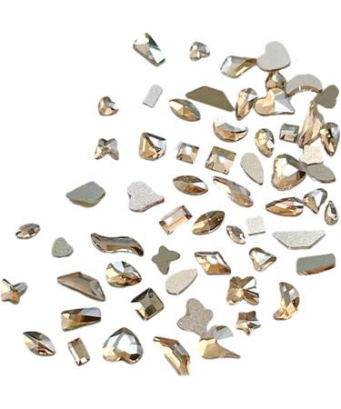FEIlei 100Pcs Mixed Glass Crystal Hybrid Diamond Rhinestones Nail Art Decorations Drop Rhombus Flatback Stones 3D Gems - Buy Online on GoSupps.com