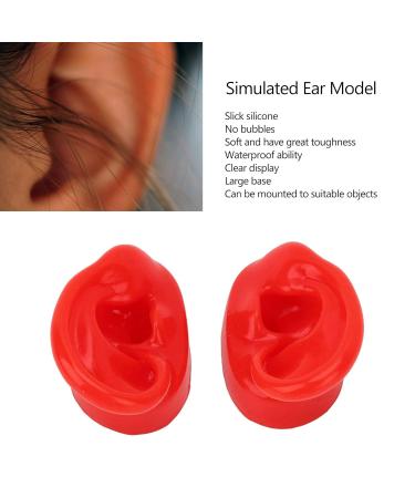 Large Base Silicone Simulated Ear Model Pair for Acupuncture in Hospitals - Red - Buy Online on GoSupps.com