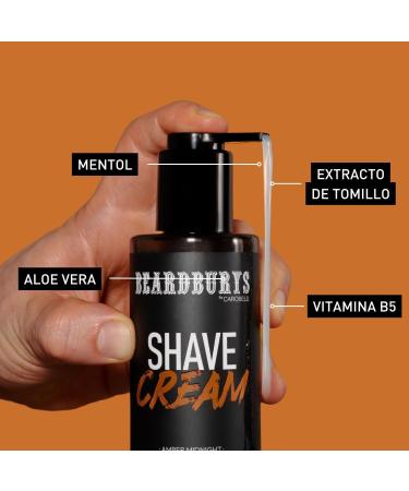 Beardburys Shaving Cream Black | Sensitive Skin Shaving Cream Without Irritation with Aloe Vera and Vitamin E 150 ml - Buy Online on GoSupps.com