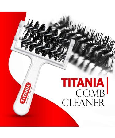 TITANIA Comb Cleaner - White 9.5 x 5.8 cm Pack of 1 | International Shipping Available - Buy Online on GoSupps.com