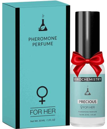 Pheromones to Attract Men for Women (Precious) - Elegant Ultra Strength Organic Fragrance Body Perfume (1 Fl. Oz)(Human Grade Pheromones to Attract Men)