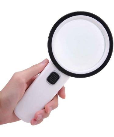 ES for Hobbies Reading Magnifier Ring LED Light Hand-held High Frequency Circuit Board Repair Reading Identification Banknote Examination Large Diameter Mirro Better Life