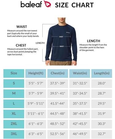 BALEAF Men's UV Protection Shirt - UPF 50+ Long Sleeve Rashguard for Water Sports - Stylish Dark Blue L - Buy Online on GoSupps.com