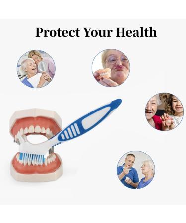 Prosthesis Cleaning Brush Set - 4 Durable Brushes & Portable Toothbrush Box for Denture Care - Buy Online on GoSupps.com