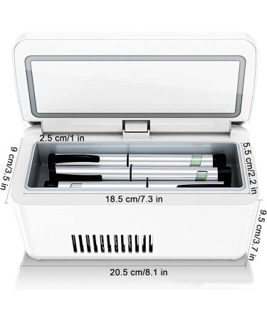 Niczu Portable Insulin Freezer Mini - Rechargeable Medicine Storage Refrigerator, LED Display - Ideal for Travel, Camping, Work - White - Buy Online on GoSupps.com