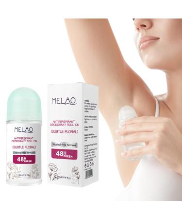 Elitzia Roll-On ETAD02 D odorant anti-transpirant 48 heures contre la transpiration et les odeurs parfum de jasmin frais rose et citron rafra chissant s chage rapide taille de voyage sans alcool