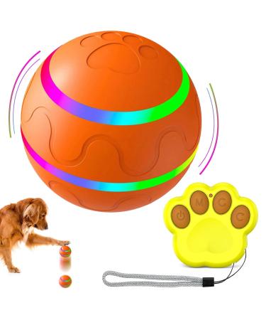 Interactive dog toy ball self-strolling ball dog Wicked Ball dog intelligent dog toy ball automatic beating dog toy up-remote control orange
