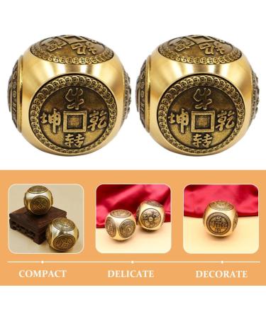 Beavorty 2 Pieces Chinese Feng Shui Luck Coins - Antique Six-Sided Coins for Wealth Happiness & Health Decoration - Buy Online on GoSupps.com