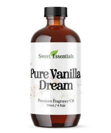 Pure Vanilla Dream 4oz Premium Fragrance Oil Aromatherapy Diffuser Crafts Soap Home Scents Bath & Body DIY Parfum and Much More. Versatile and Long-Lasting