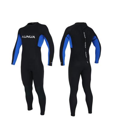 Aunua Youth 3/2mm Neoprene Wetsuits for Kids Full Wetsuit Swimming Suit Keep Warm Full Wetsuit BlackBlue 14