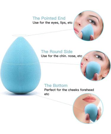 hdaba 5 Pcs Makeup Sponges Blender Beauty Foundation Blending Sponge Flawless for Liquid Cream and Powder latex free Multi-colored Makeup Sponges - Buy Online on GoSupps.com