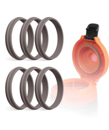 6 Pack Replacement Gasket for Gatorade Water Bottle Silicone Lid Seal Replacement for Gatorade Gx Hydration System Bottle Replacement Part for Gatorade GX Bottle Gatorade GX Pods