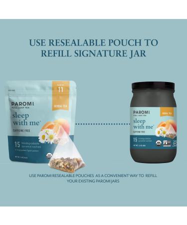 Paromi Sleep with Me Organic Herbal Tea - 15 Count Jar (Pack of 3) for Restful Sleep - Buy Online on GoSupps.com