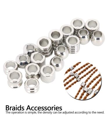 18-Piece Dreadlocks Hair Braiding Cuffs - Stainless Steel Pearls & Hair Clips for Weddings Fashion Shows & More | Stylish Hair Accessories - Buy Online on GoSupps.com