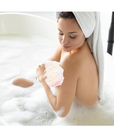 HEALLILY Body Puff Bath Shower Sponge Ice Cream Body Scrubber Exfoliating Loofah Towel for Spa Shower Scrub Supplies White Bath Sponge - Buy Online on GoSupps.com