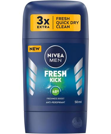  NIVEA NIVEA 2 x 50ml Sticks for Men - Lightweight 48H Protection Formula with Cactus Water for a Fresh Feel - Refreshing Scent - Buy Online on GoSupps.com