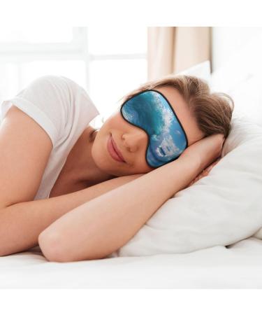 Ocean Sea Wave Print Unisex Eye Mask | Soft Comfortable Light-Blocking Sleep Mask - Buy Online on GoSupps.com