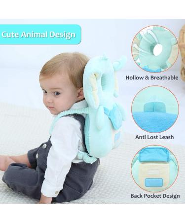 Okydoky Baby Safe Protector Cushion & Baby Knee Pads for Crawling Toddlers Safety Pad Cushion Adjustable Backpack Baby Back Protection for Walking & Crawling Cute Elephant (CA) - Buy Online on GoSupps.com