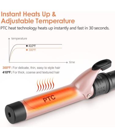 6-IN-1 Professional Curling Wand Set with 6 Interchangeable Ceramic Barrels - Rose Gold - Buy Online on GoSupps.com