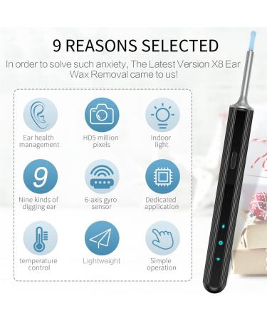 Wireless Ear Otoscope 1080P FHD Earwax Cleaner - Safe & Easy Ear Wax Removal Tool for Kids, Adults, Pets - Buy Online on GoSupps.com