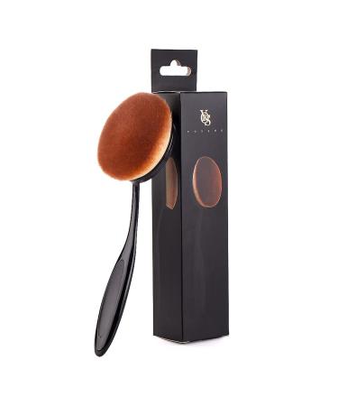 Yoseng Oval Foundation Brush Large Toothbrush makeup brushes Fast Flawless Application Liquid Cream Powder Foundation Sunscreen(All Black) Black Large