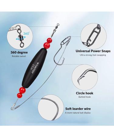 THKFISH Fishing Floats Set - 4 Pieces Catfish & Pike Rattle Rig - 2.5in & 3in Black for Enhanced Fishing Success - Buy Online on GoSupps.com