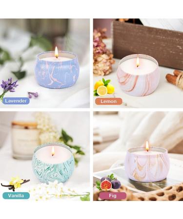 Soy Candle Gifts for Women | Aromatherapy Candle Set - 4 Pack Lavender Vanilla Lemon Fig | 120H Burning Time | Perfect for Christmas Birthday & Valentine's Day - Buy Online on GoSupps.com